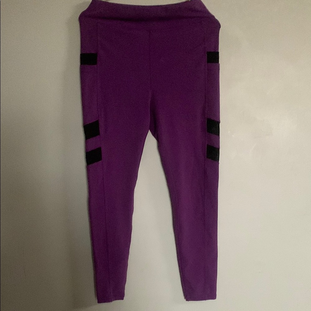 POP Fit Purple and Black Leggings